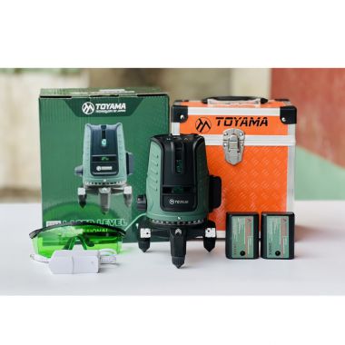 Máy cân mực laser 5 tia TOYAMA - T-666 max sử dụng pin 3.7V máy chính hãng bảo hành 6 tháng