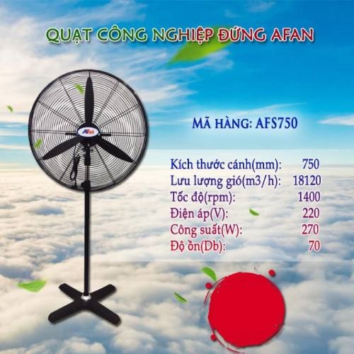 Quạt công nghiệp đứng 750mm 270W điện 220V AFAN - AFS750