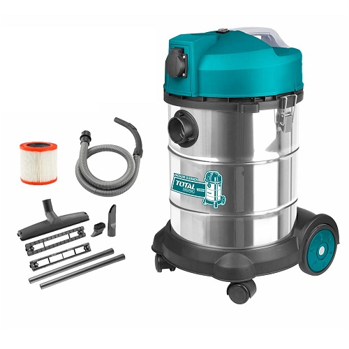Máy hút bụi 30 lít có cổng kết nối thiết bị điện TOTAL - TVC14301 công suất 1400W điện áp 220V cam kết máy chính hãng 100% Cty TPC phân phối